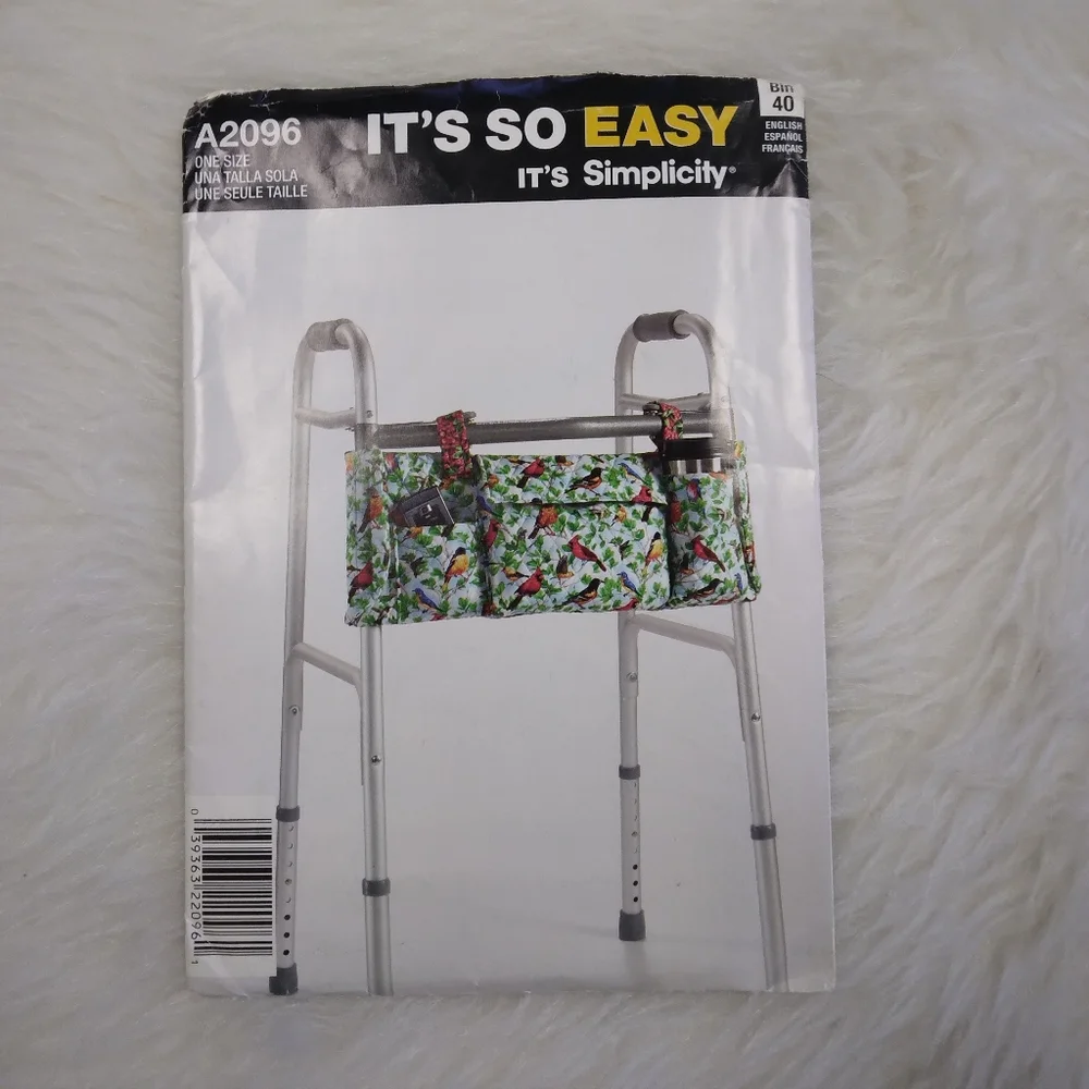 SIMPLICITY A2096 EASY Accessability Organizer For Walker EASY!